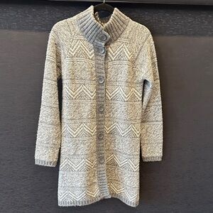 Chic Gray Women's Cardigan Sweater